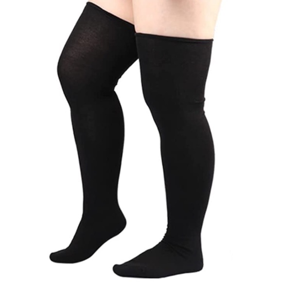 MoonFlowerBtq Accessories - ❤️SOLD❤️Plus Size Thick Thighs Black Over the Knee Thigh High Socks